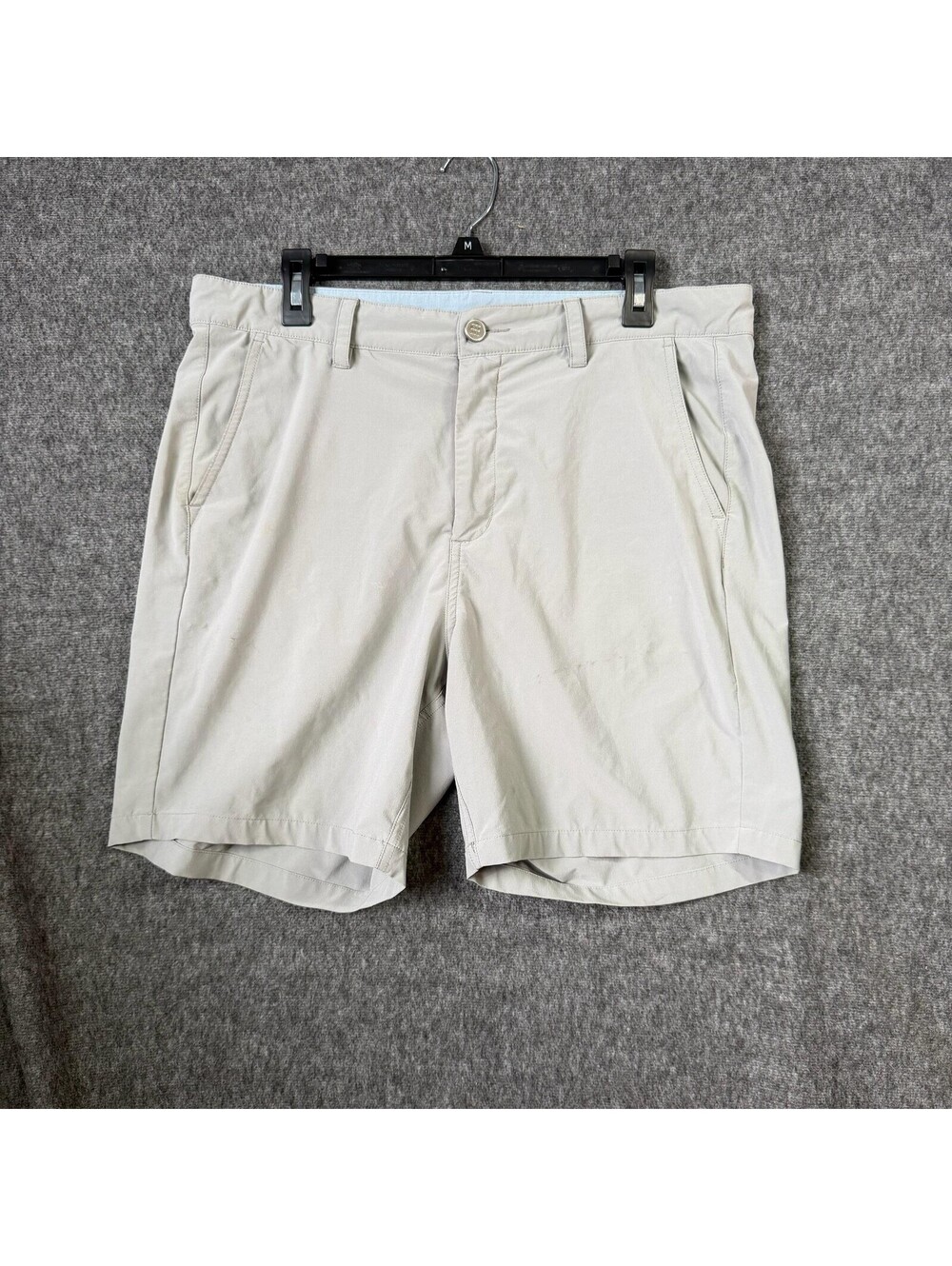 Free Fly Chino Shorts Mens 34 Beige Stretch Lightweight Casual Travel Pockets